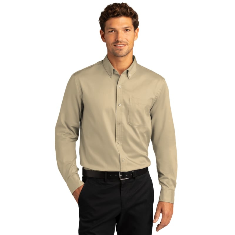 Port Authority Long Sleeve SuperPro React Twill Shirt. 54