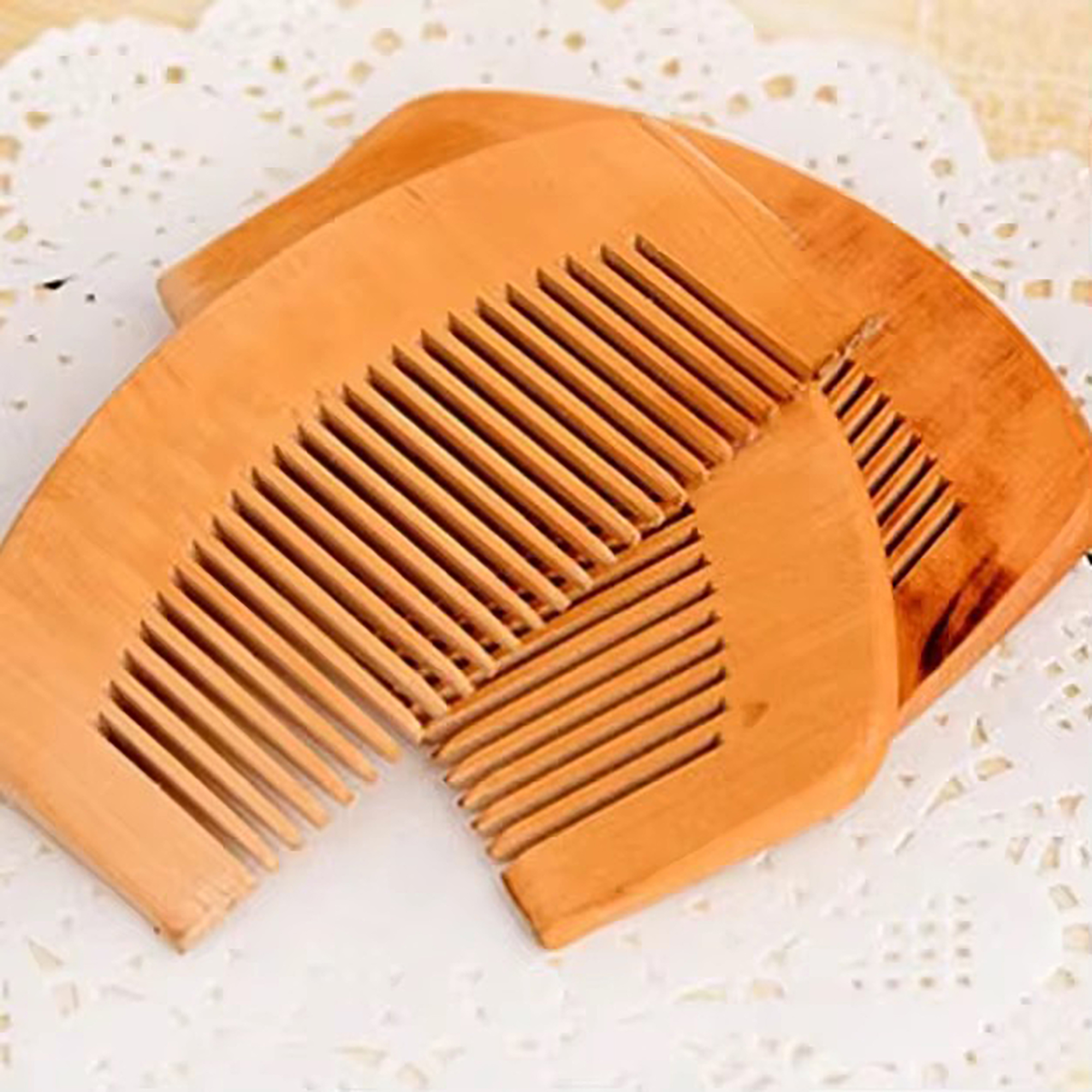 Wooden beard comb hair brush 5