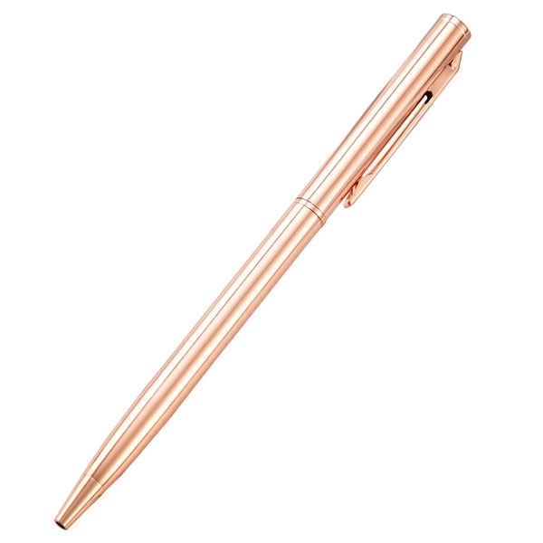 Gold Slim Metallic Retractable Ballpoint Pens 1