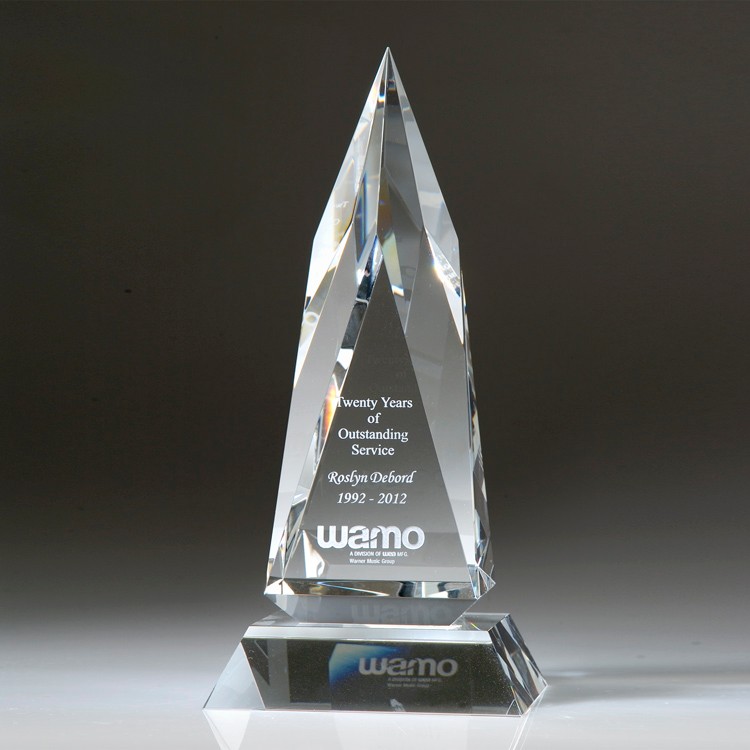 11-1/2" Zenith Crystal Award w/Base 2