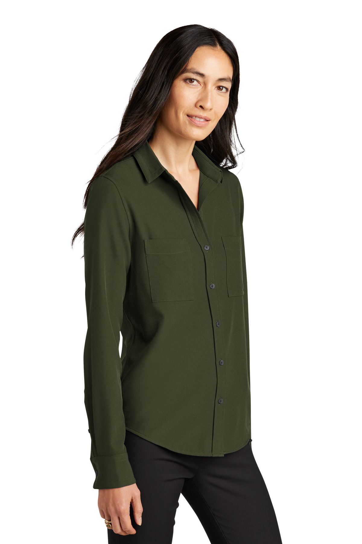 Mercer+Mettle Women's Stretch Crepe Long Sleeve Camp MM2013 36