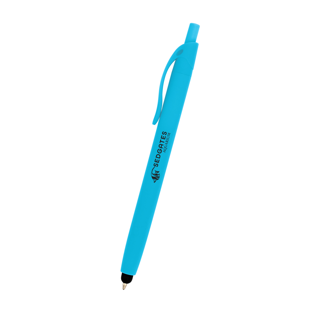 Zinnia Rubberized Pen With Stylus 27