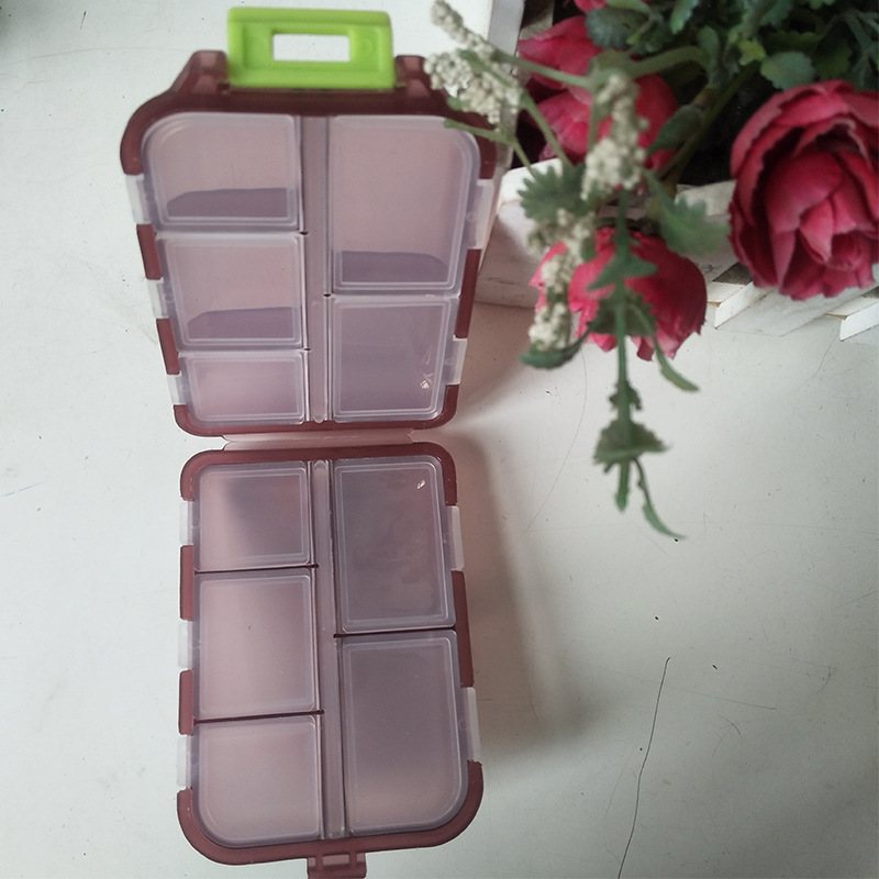 10 Grids Pill Cases Portable Travel Pill Organizer Box 12