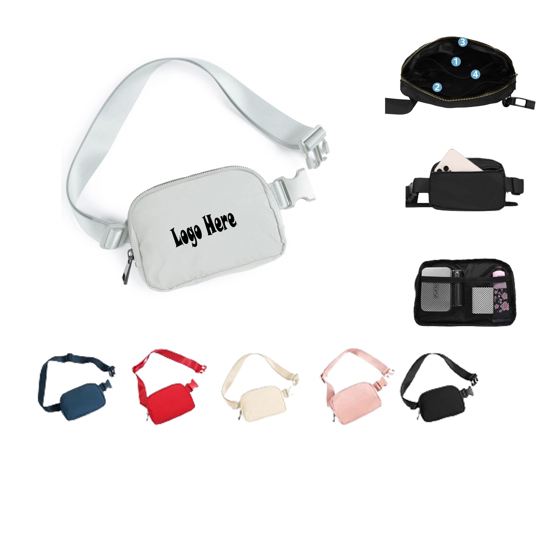 Waterproof Sports Crossbody Fanny Pack 2