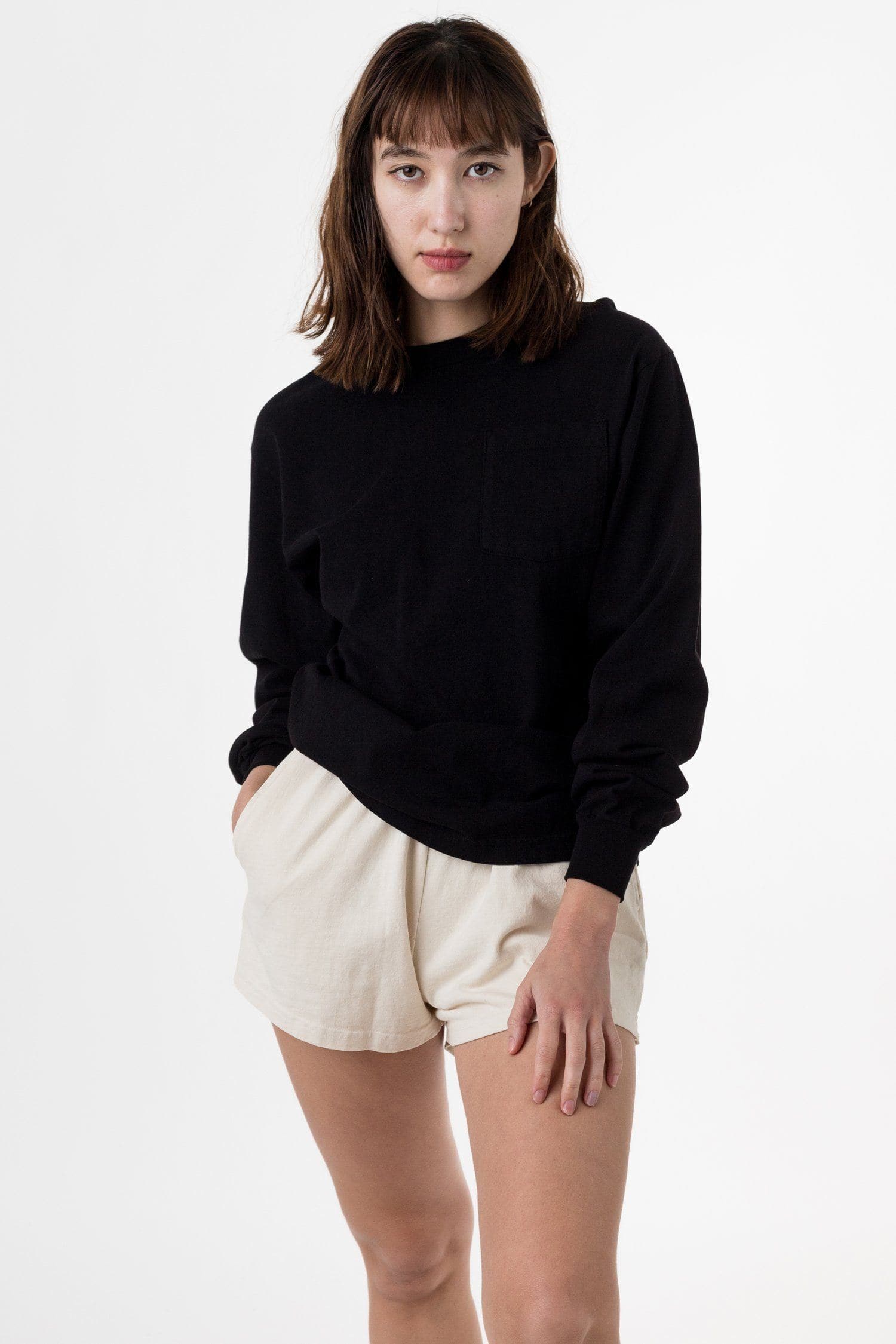 6.5 OZ L/S GARMENT DYE POCKET T-SHIRT 24
