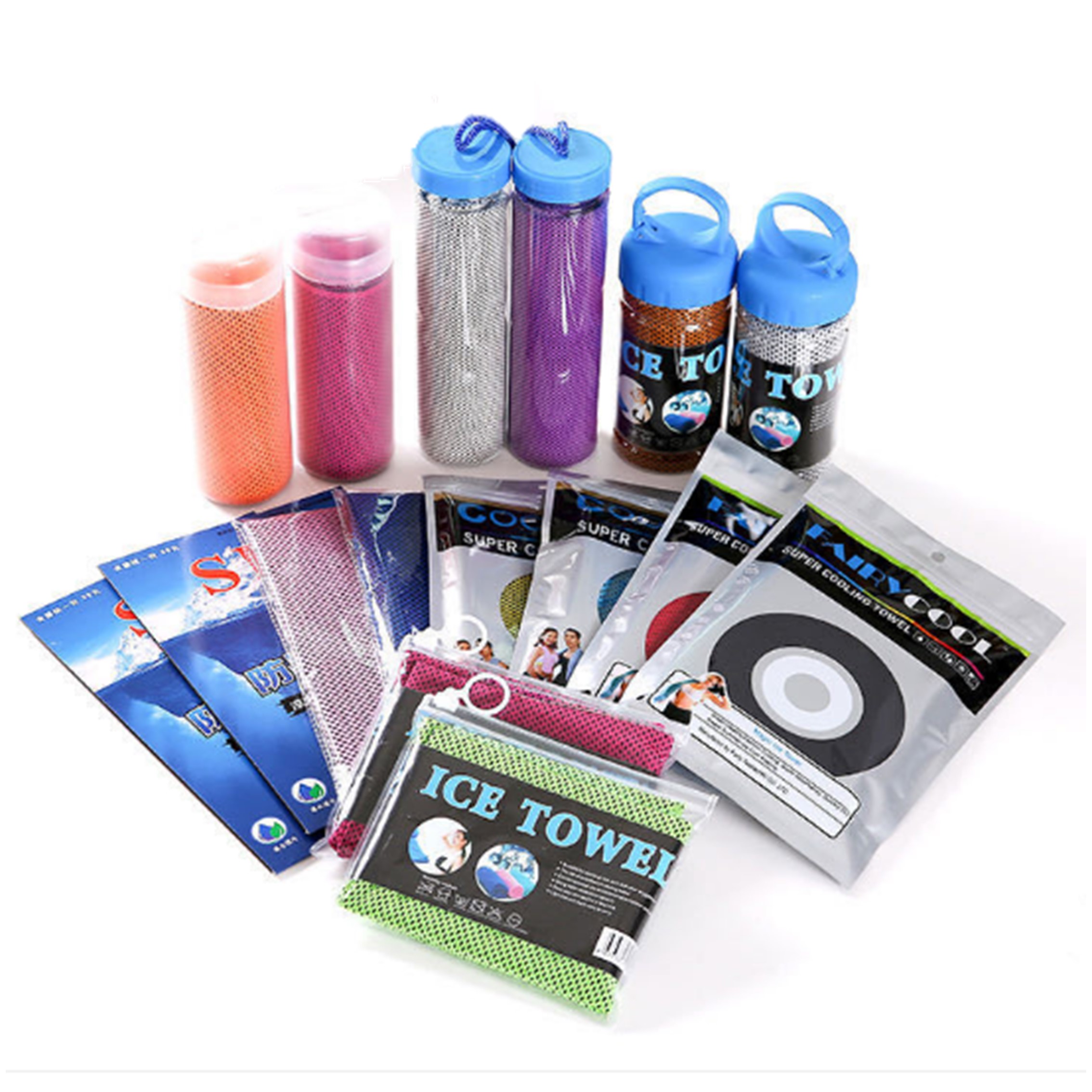 Microfiber Cool Towel for Yoga With Bottle Packing 7