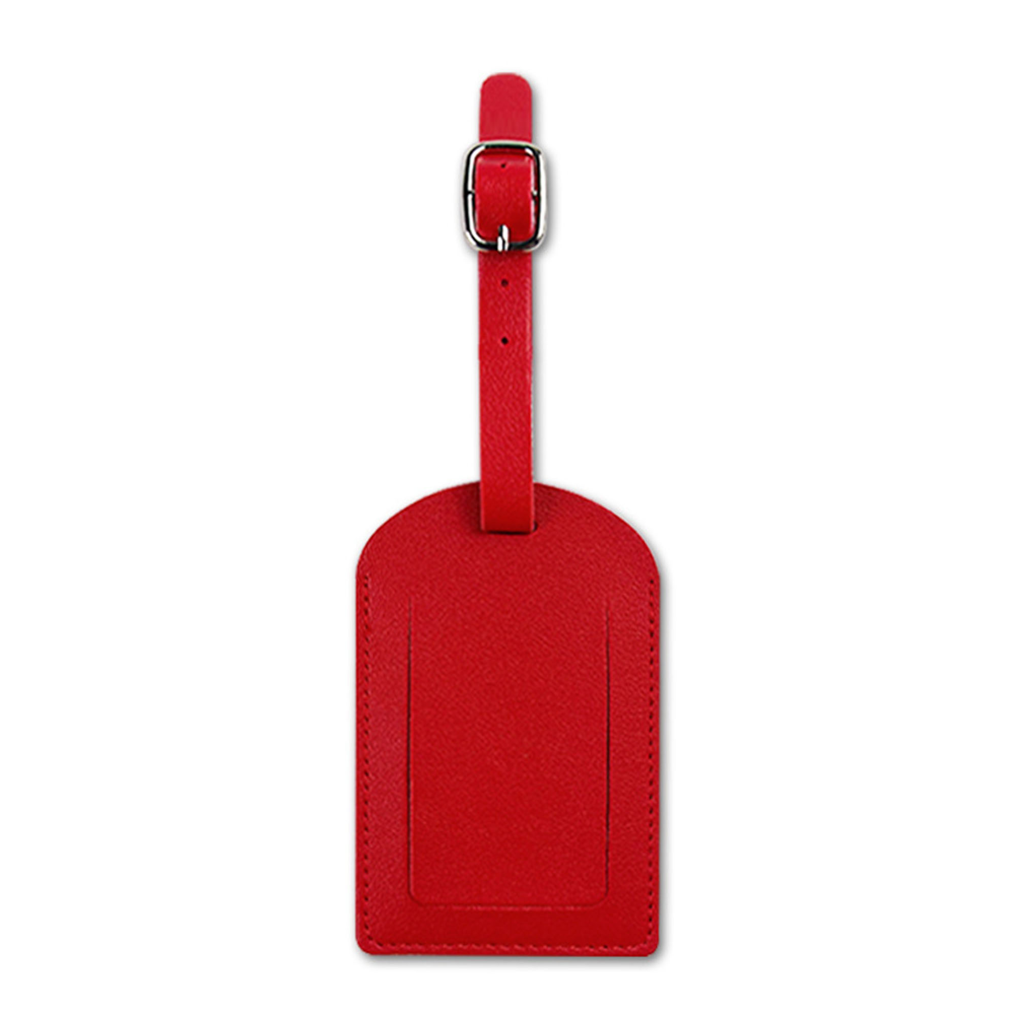 Debossed PU Leather Luggage Bag Tags 6