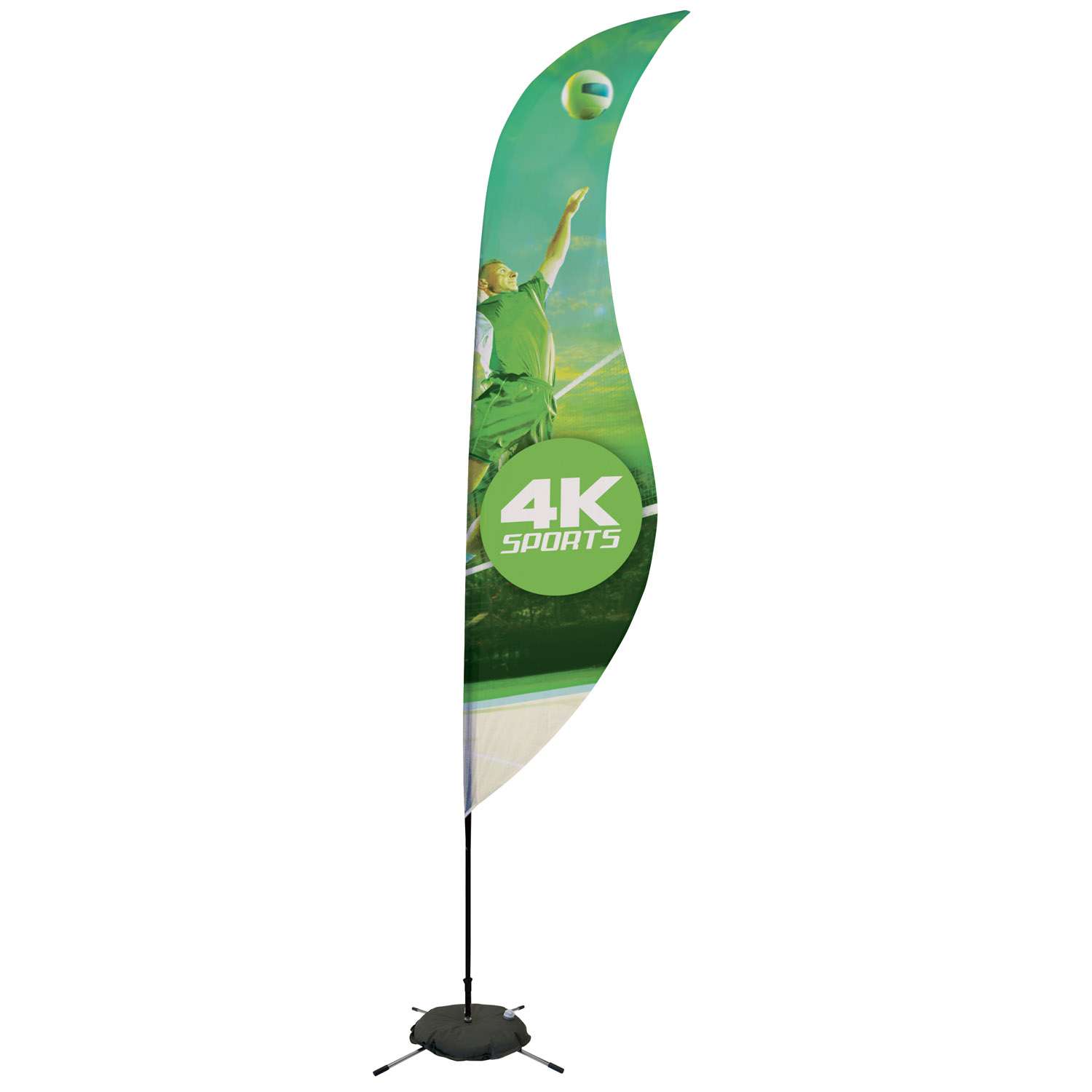 13' Streamline Sabre Sail Sign Kit (Single-Sided with Scissor Base) 2