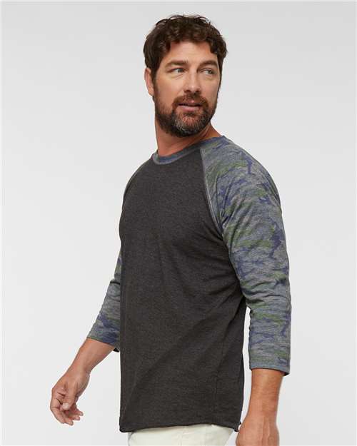 Unisex Baseball Fine Jersey Three-Quarter Sleeve Tee - 6930 41