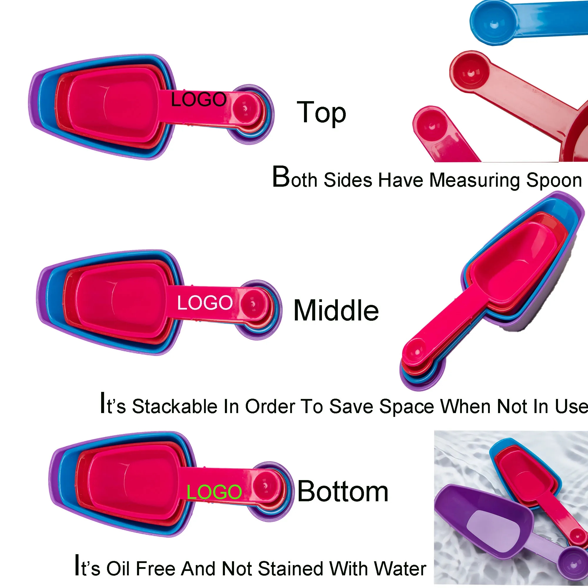 Spot Baby Plastic Measuring Spoon Set 5