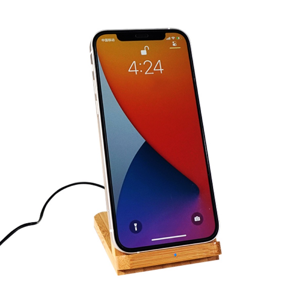Bamboo Fast Wireless Charging Phone Stand 7