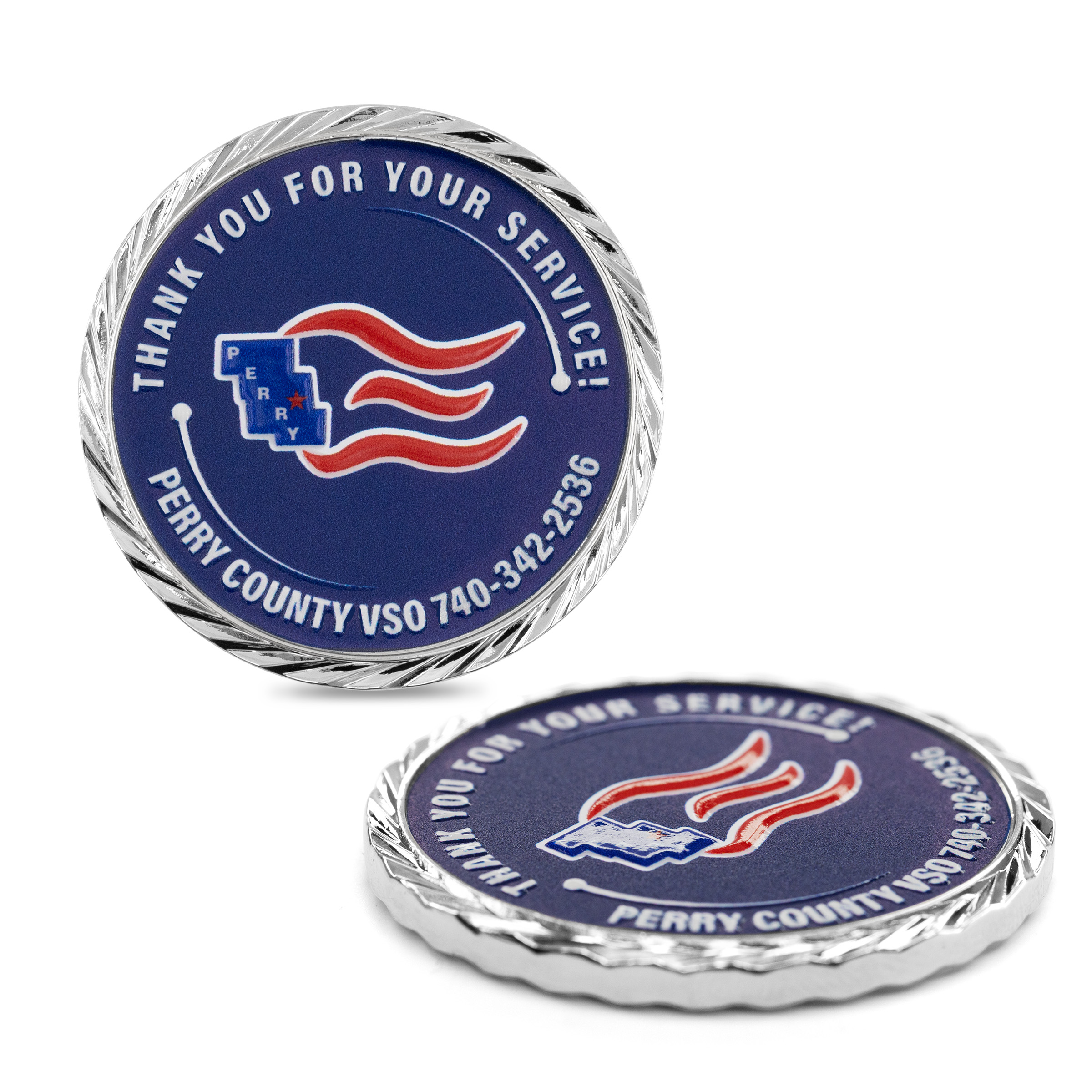 1.75" Speed Challenge Coin Oblique Edge w/ 3D Texture Print 8