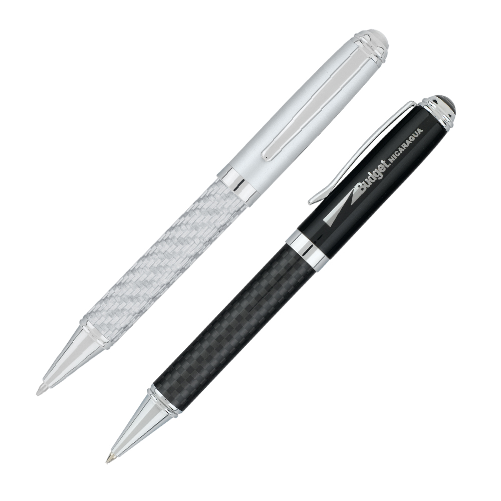 Obsidian Twist Brass Ballpoint Pen