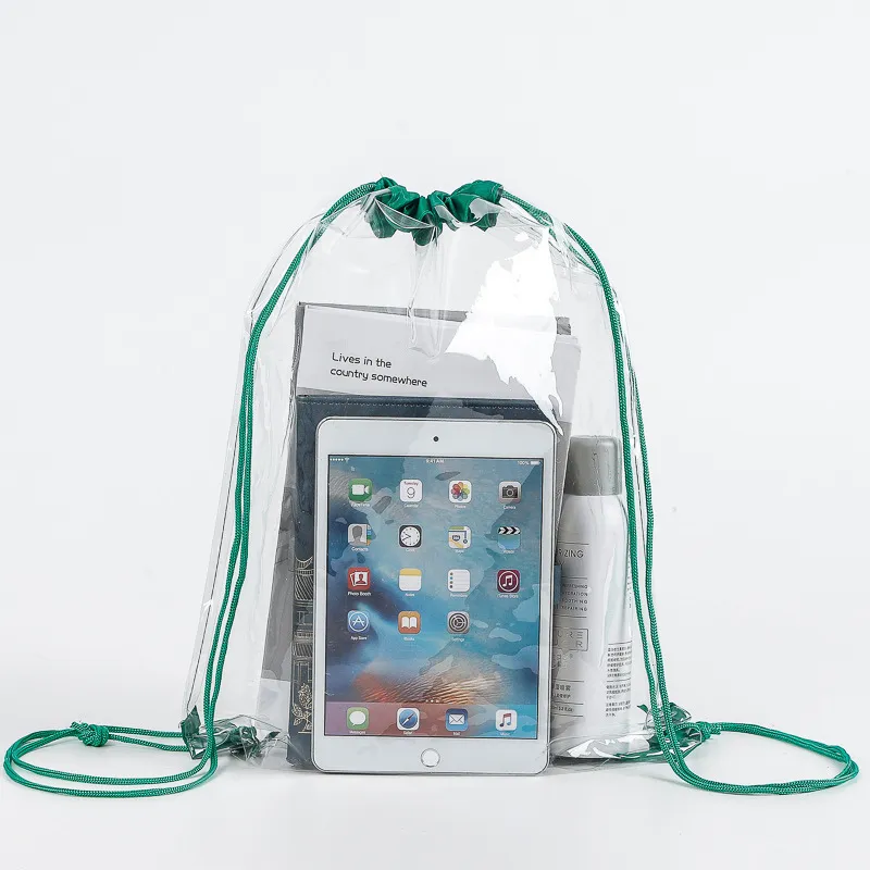 PVC drawstring bag waterproof transparent portable travel 7