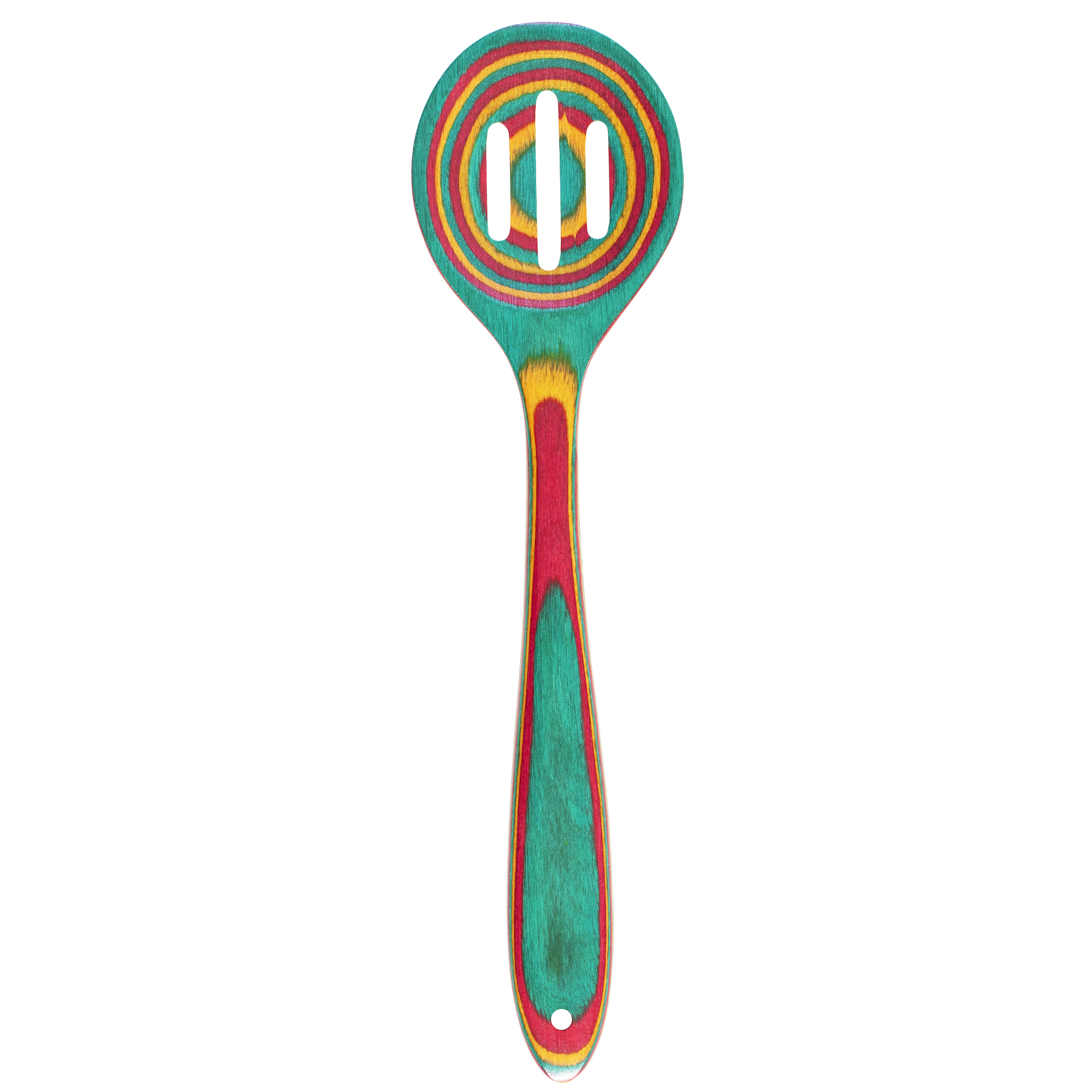 Colorful Wooden Slotted Spoon