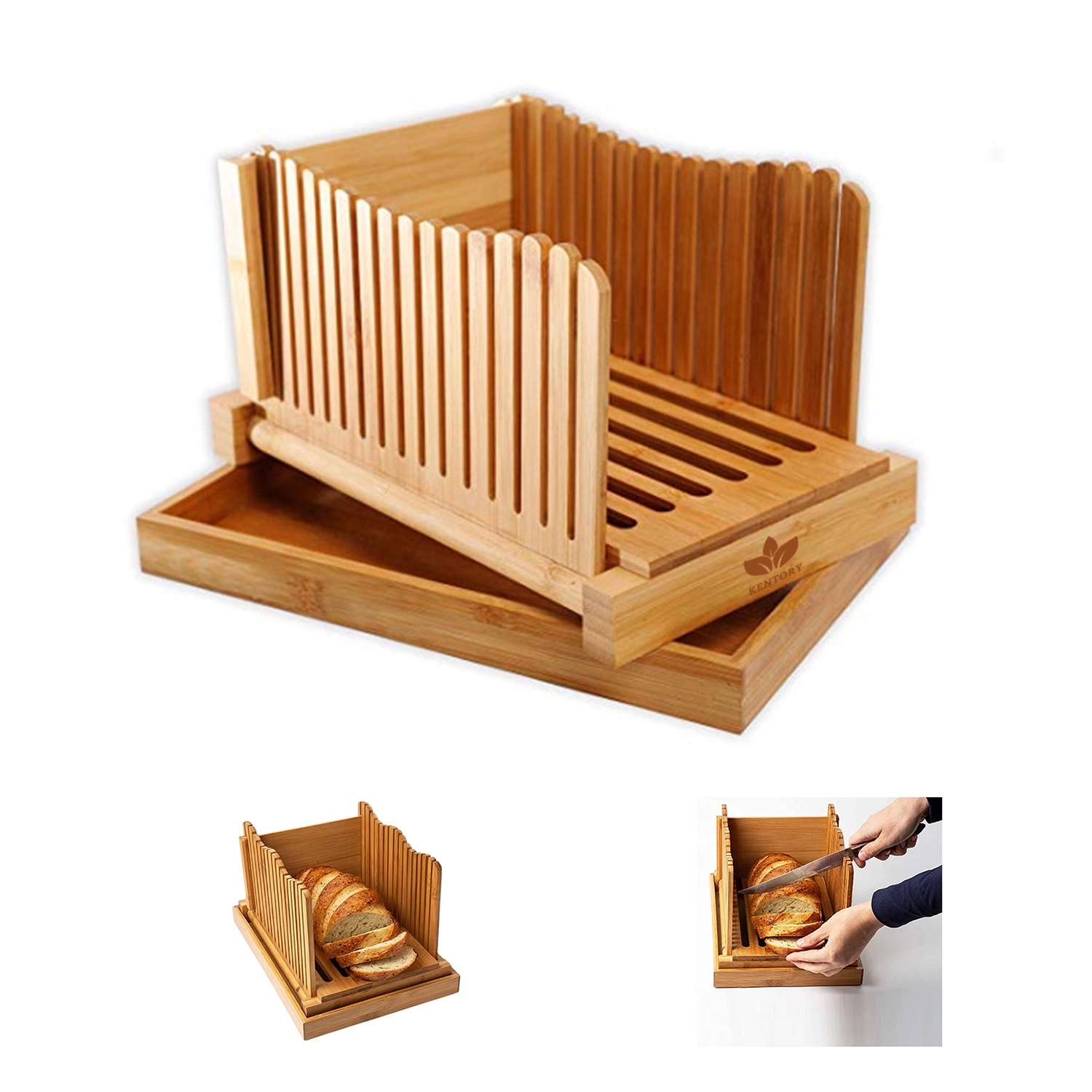Bamboo Bread Slicer Cutting Guide 3