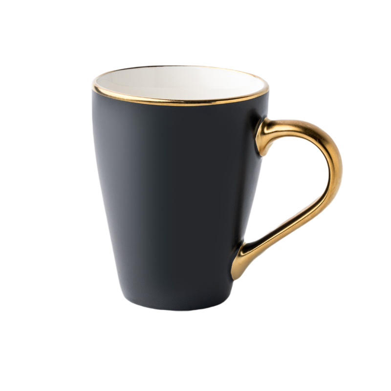 12 oz. Advertising Golden Handle Ceramic Mugs for Coffee Tea 3