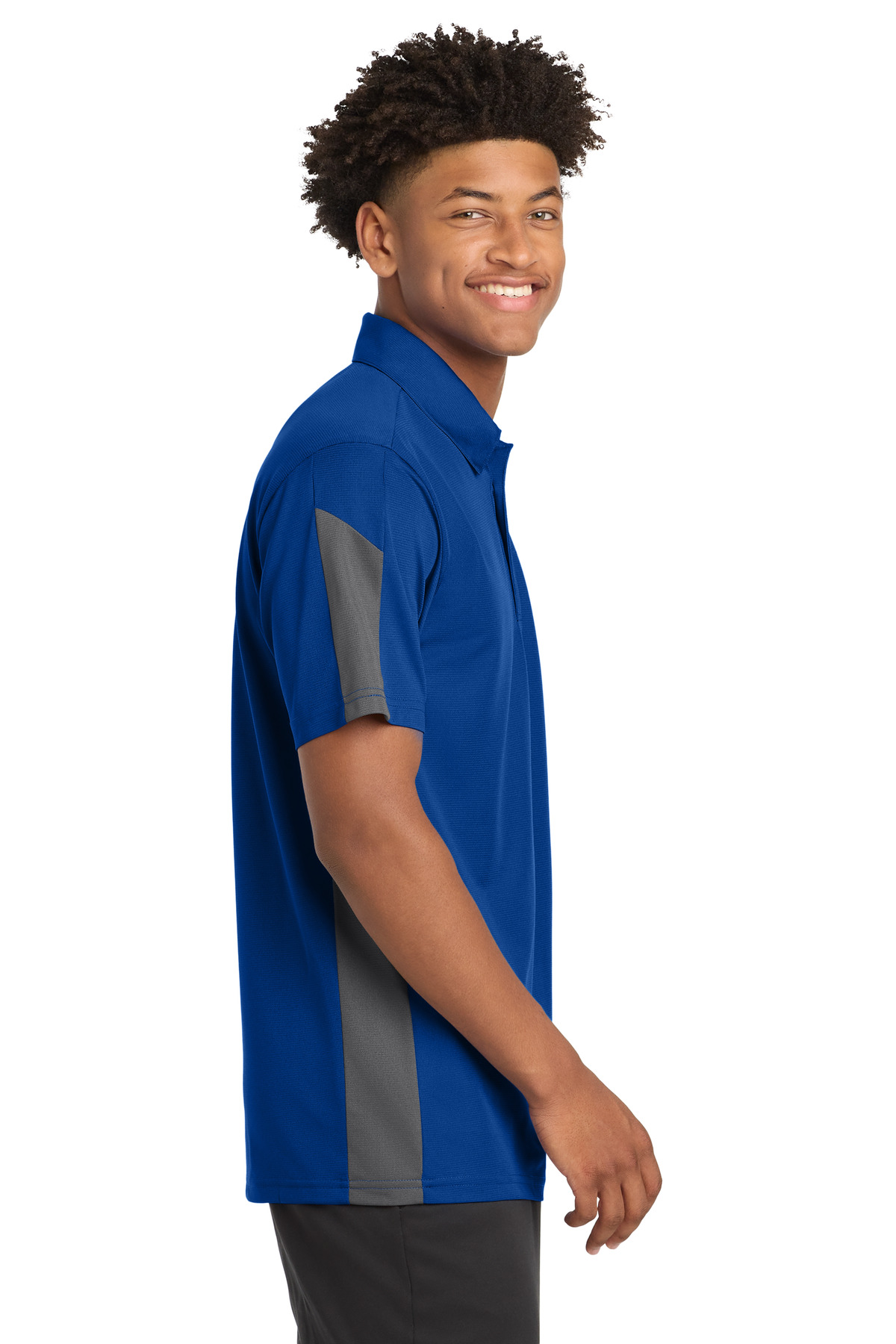 Sport-Tek PosiCharge Active Textured Colorblock Polo. ST695 1