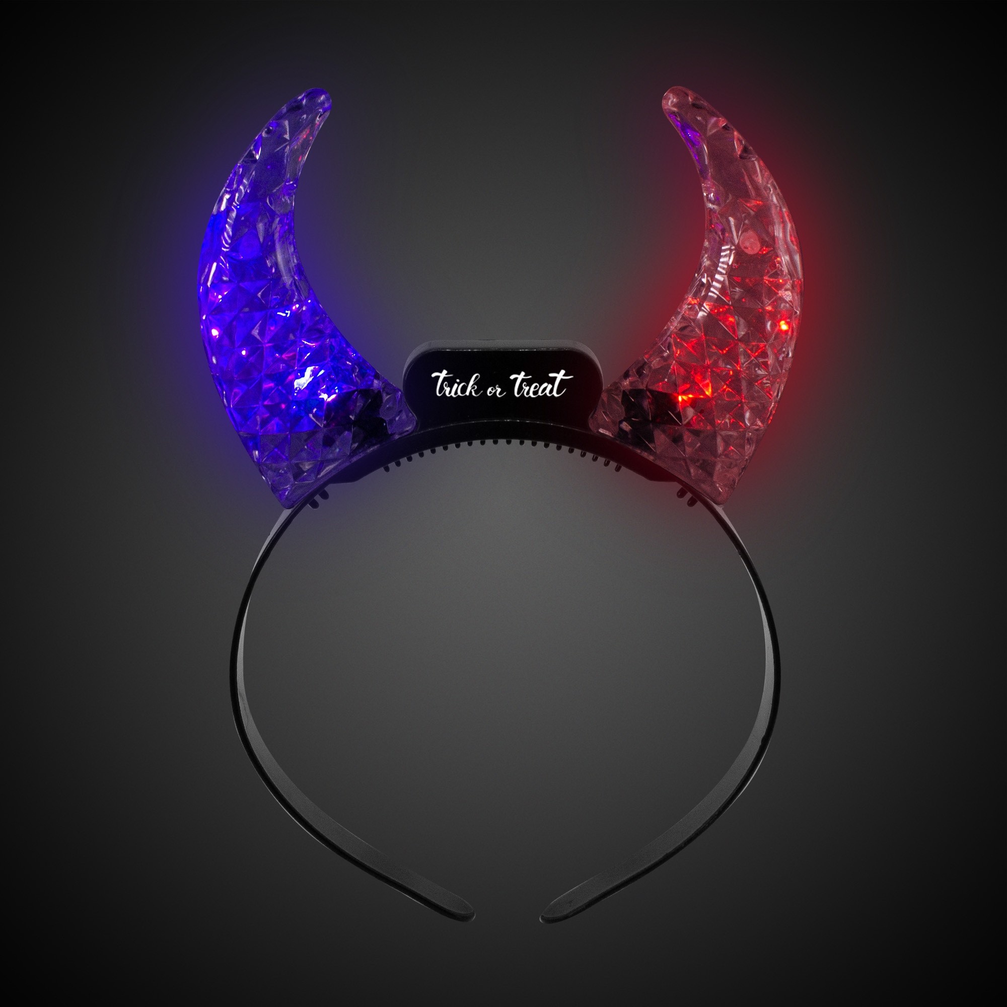 Light Up Crystal Devil Horns 1