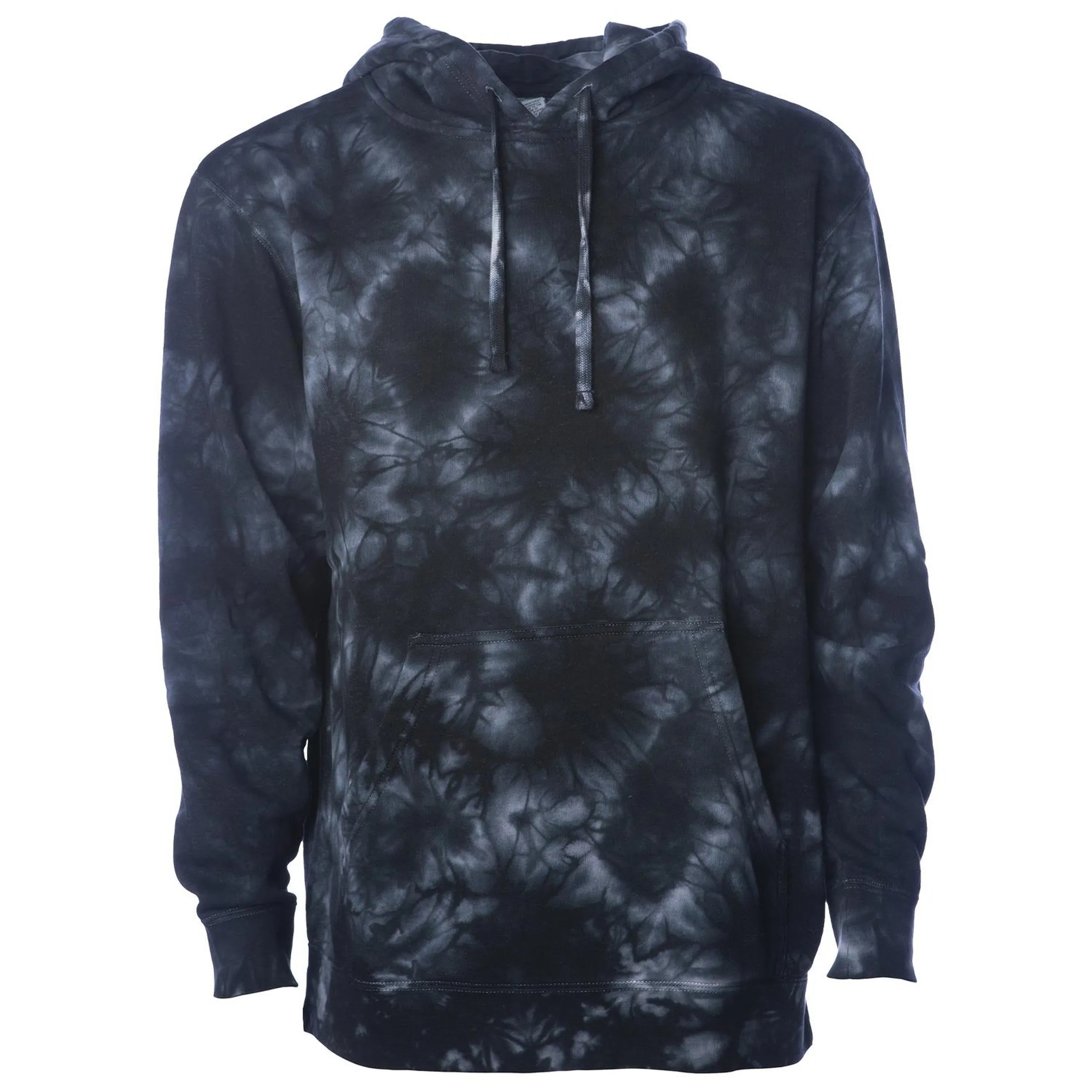 Unisex Midweight Pigment Tie Dyed Hooded Pullover 19
