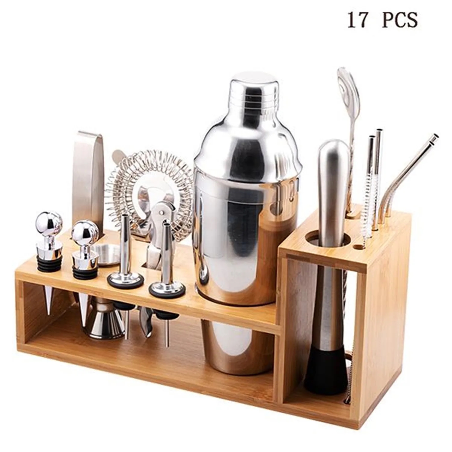 25 Oz Stainless Steel Cocktail Shaker Set 16 Pcs 8
