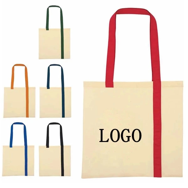 Striped Economy Cotton Canvas Tote Bag 4