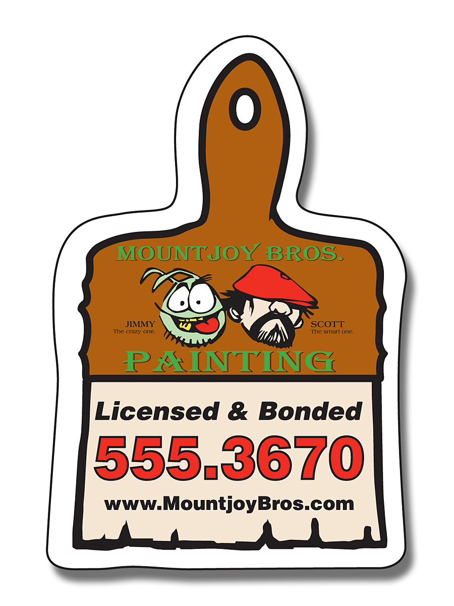 Magnet - Paint Brush Shape (2.375x3.5) - Outdoor Safe 1