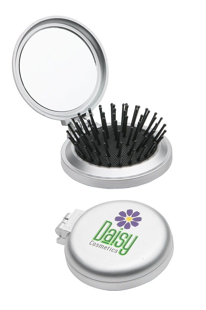 Travel Disk Brush & Mirror 3