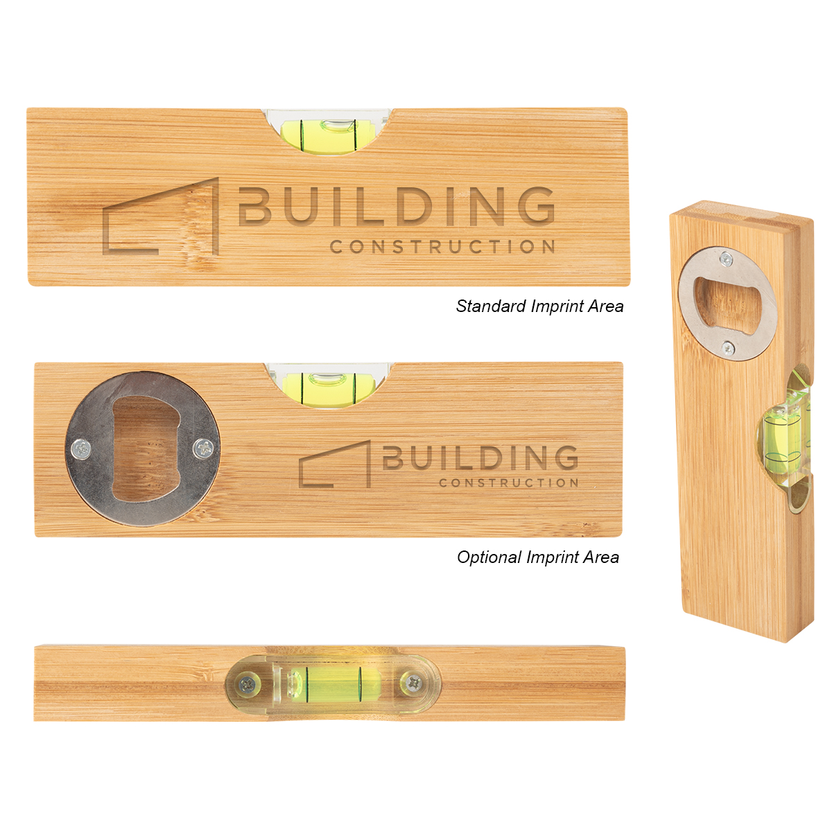 Bamboo Level With Bottle Opener 2