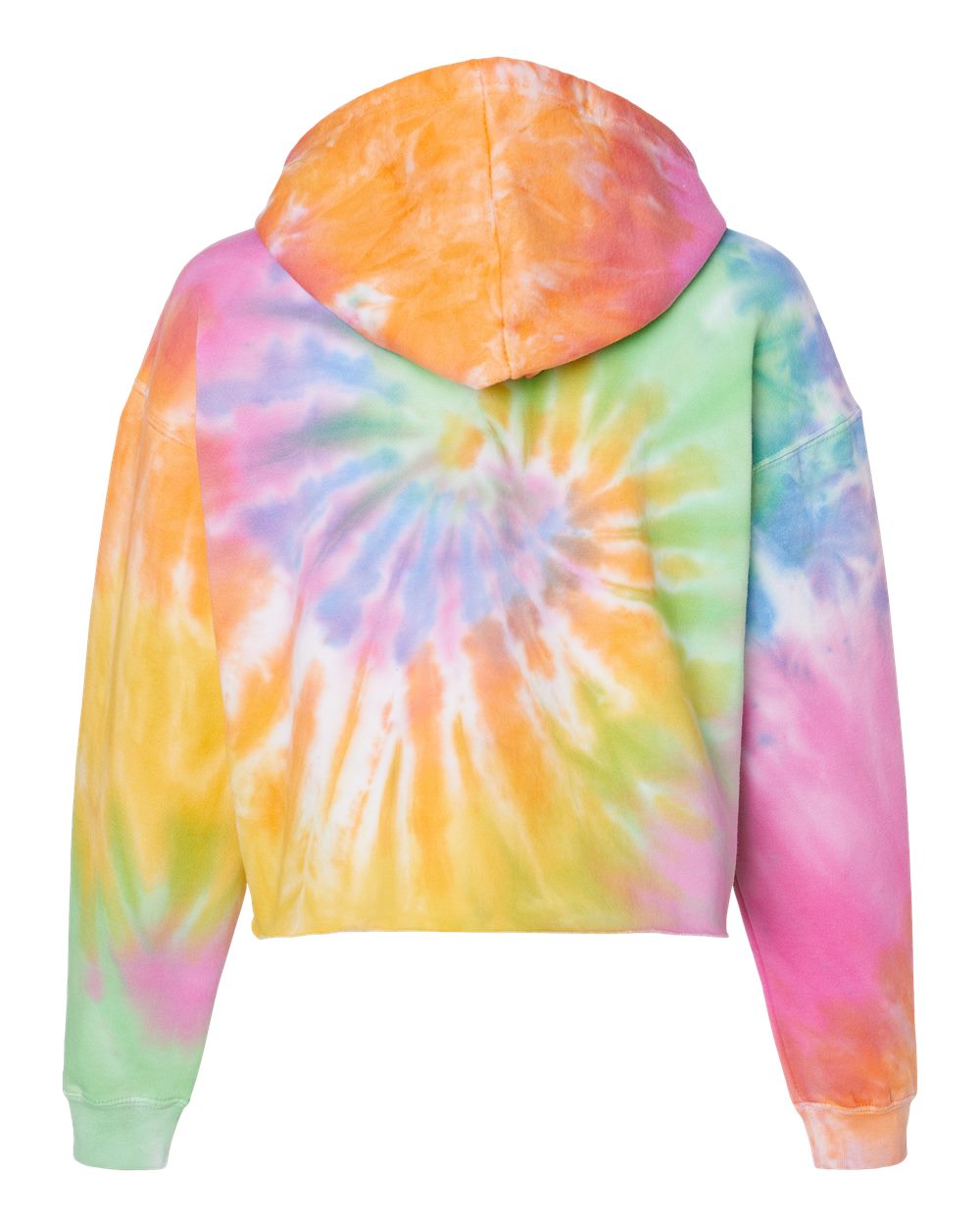 Women's Tie-Dyed Crop Hooded Sweatshirt - 8333 28