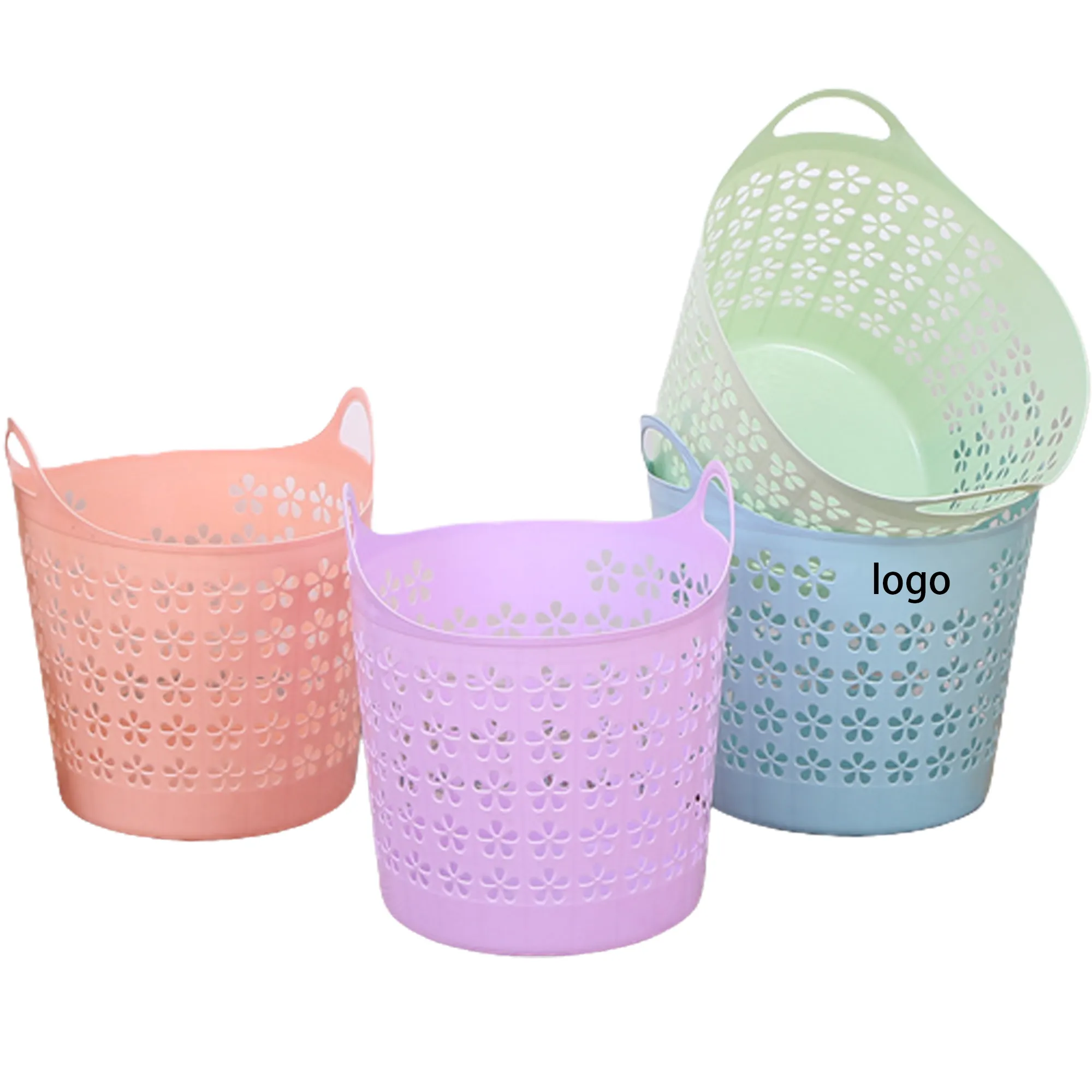 Flexible Laundry Basket Plastic Hamper For Clothes 3