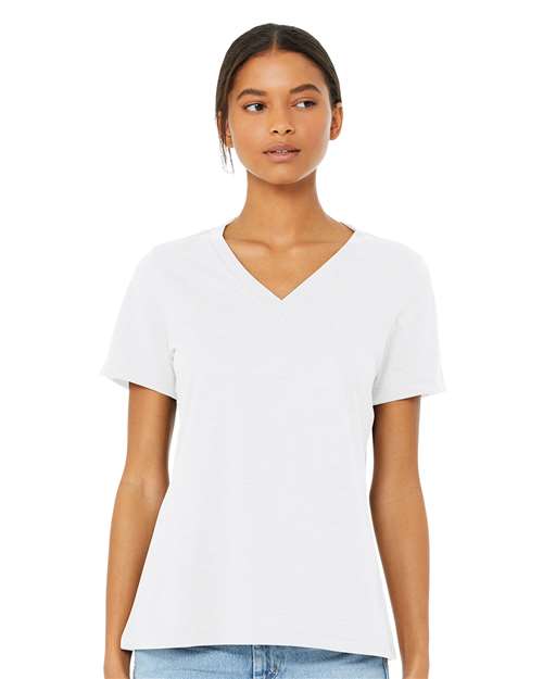 Women's Relaxed Heather CVC V-Neck Tee - 6405CVC 26