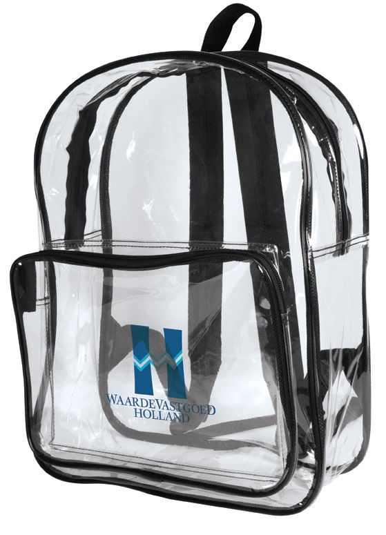 Clear Vinyl Backpack with Black Trim 3