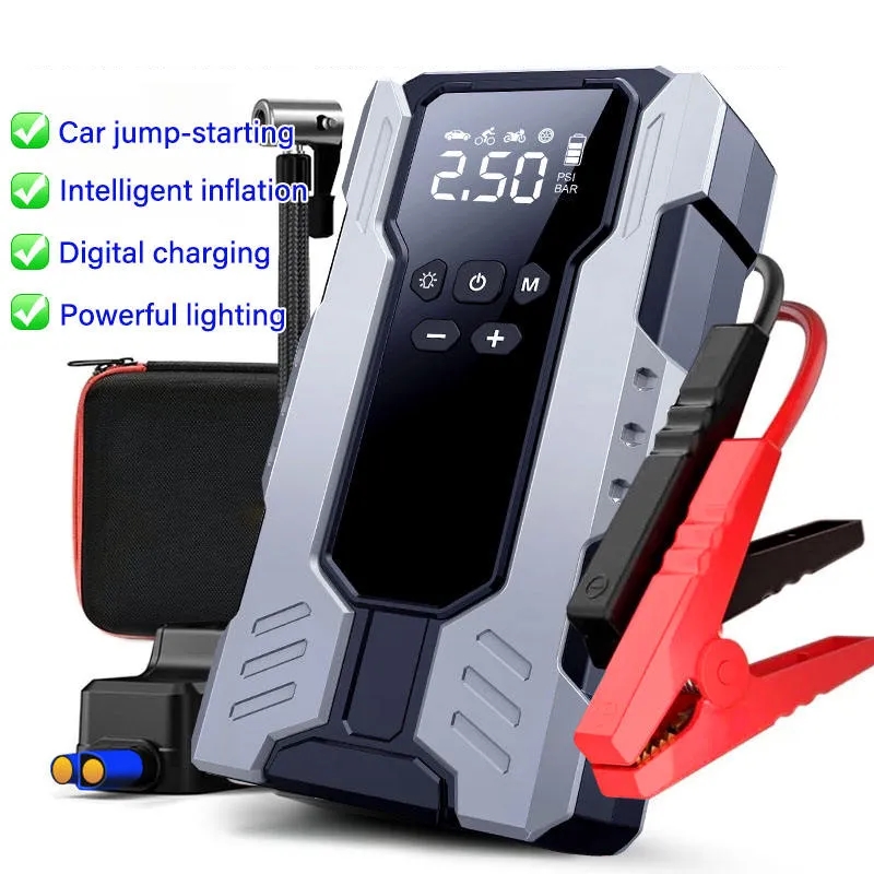 Portable Car Jump Starter with Air Pump Compressor 150PSI 7