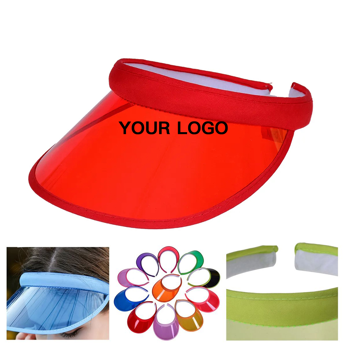 Clear PVC Visor With Adjustable Fit 2