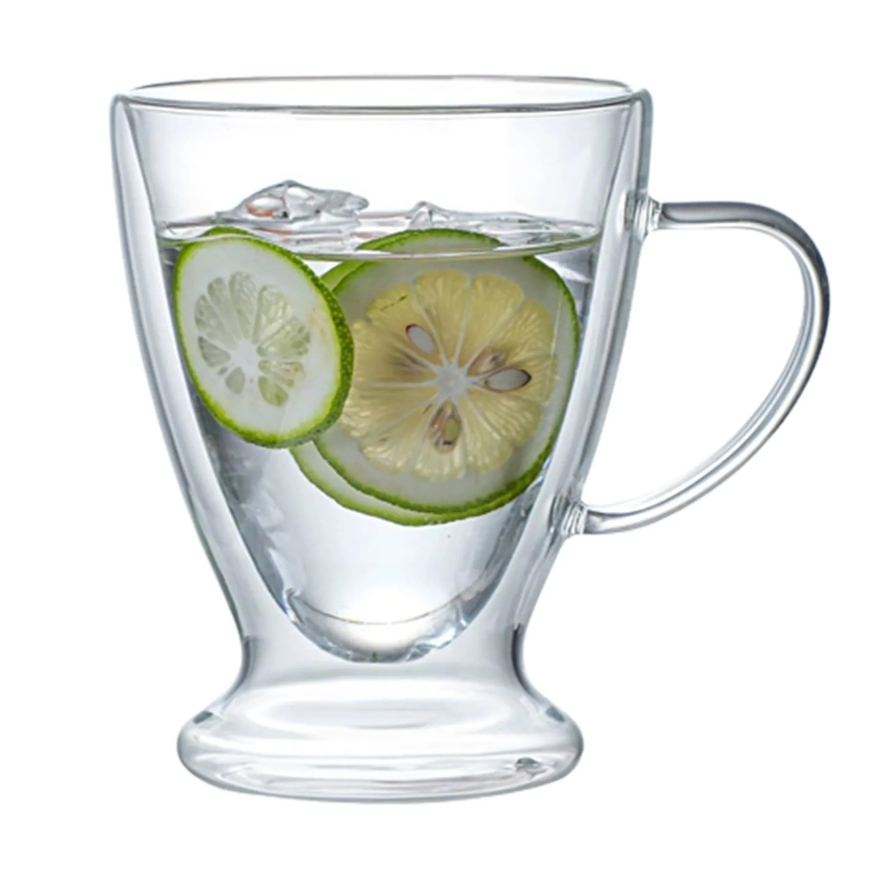 10Oz Double Wall Glass Coffee Mug 2
