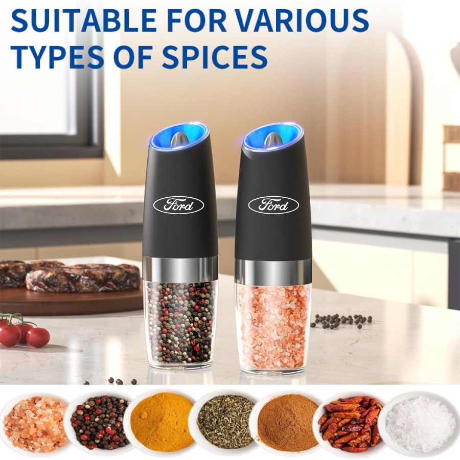 Gravity Electric Salt & Pepper Grinder Set 6