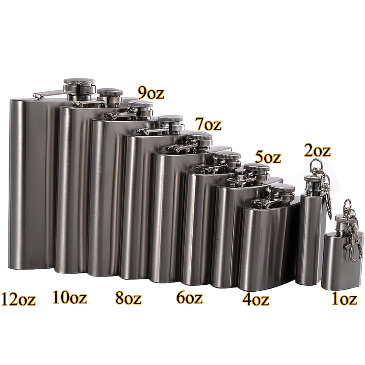 6oz Stainless Steel Hip Flask, custom water bottle with logo imprint 3