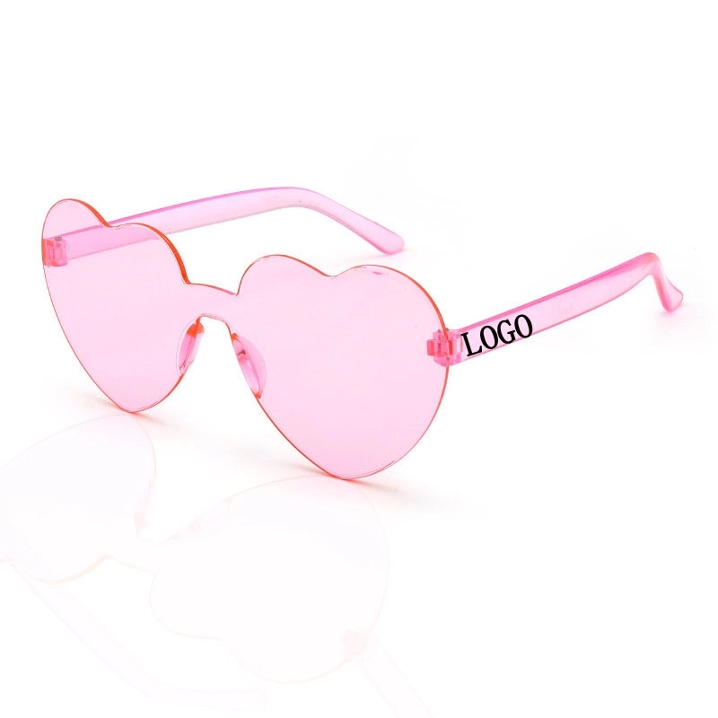 Cute Rimless Heart Shaped Sunglasses 1