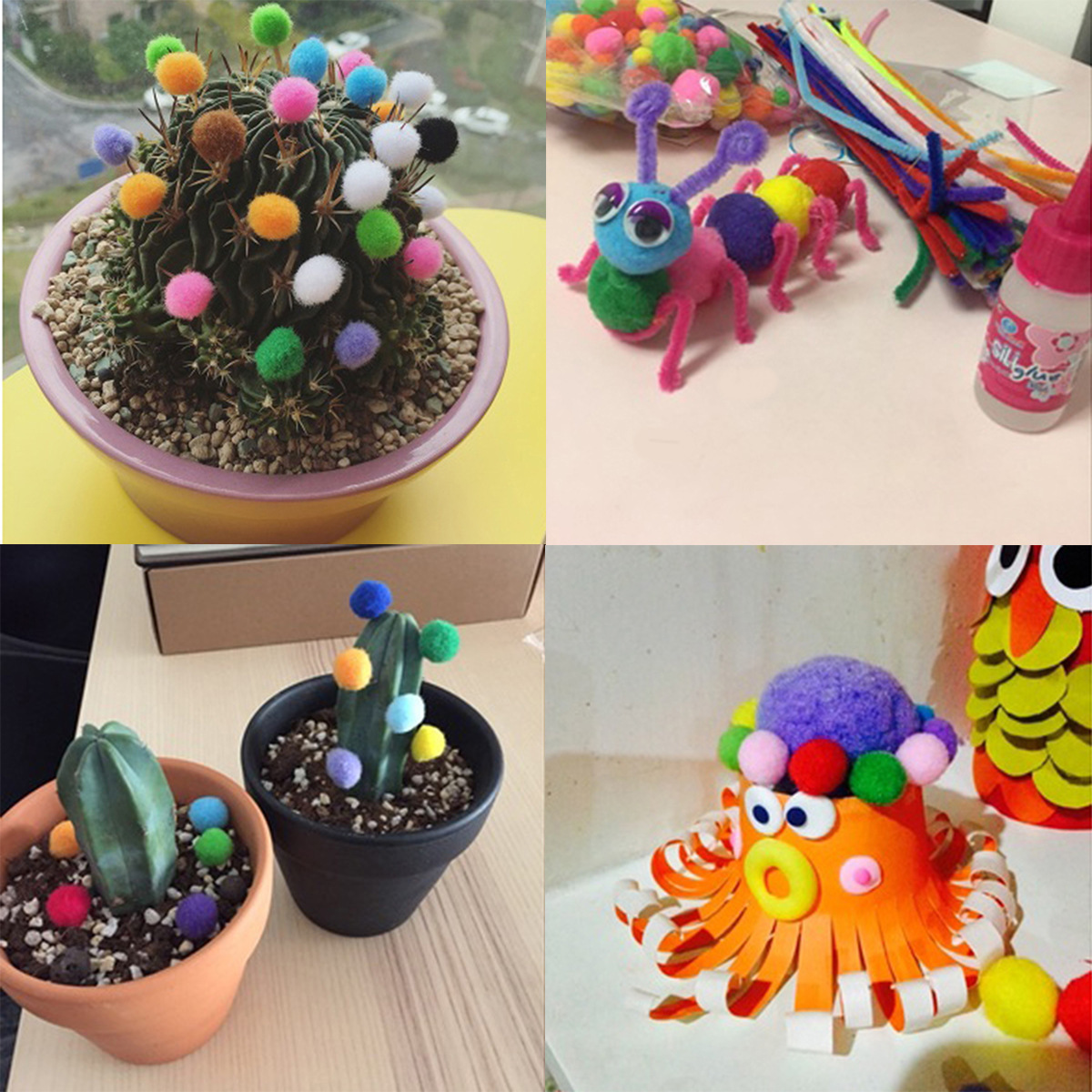 Soft and Fluffy Craft Pom Pom Balls ( 500 pieces ) 13
