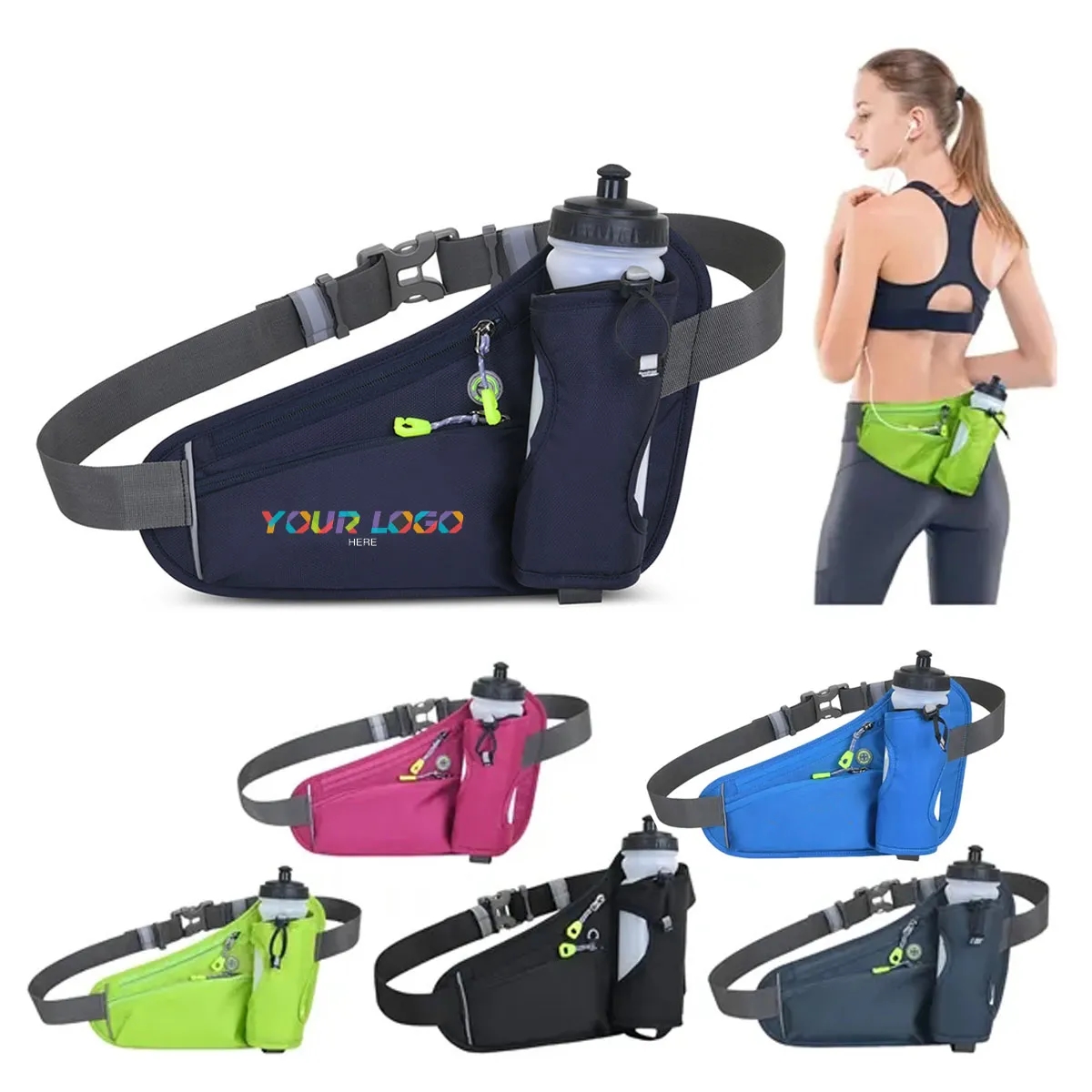 Fanny Bag Waist Pack Water Bottle Carrier for Running 2