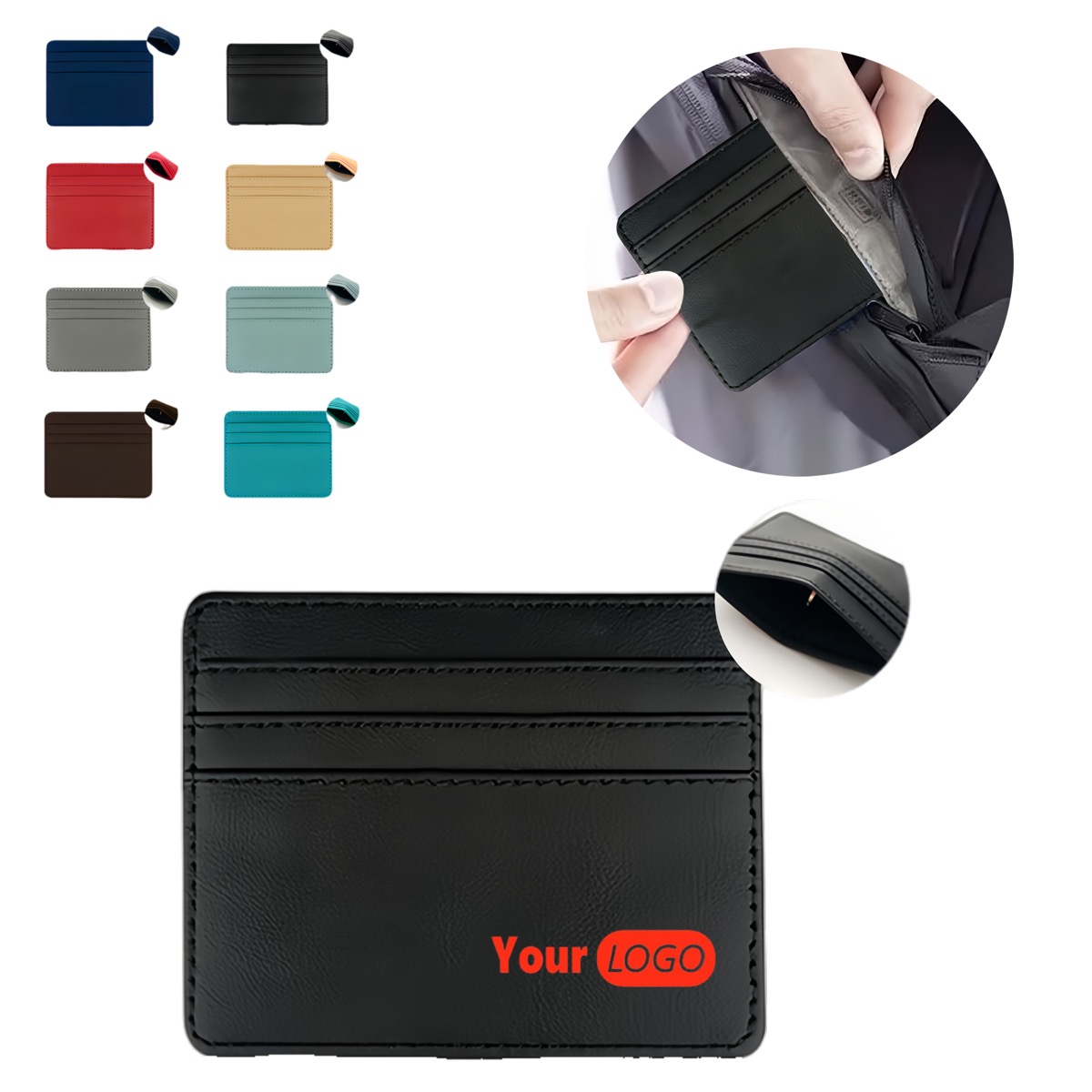 4-slot PU Leather Card Holder 2