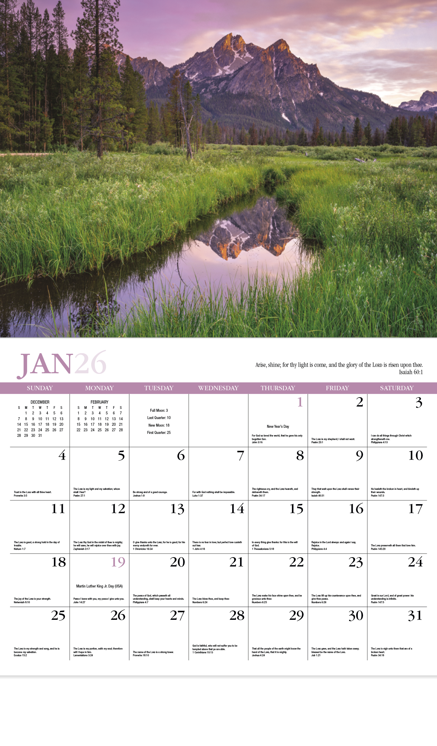 HotLine® Products Reflections (Non-Denominational) Appointment Calendar - Stapled 5