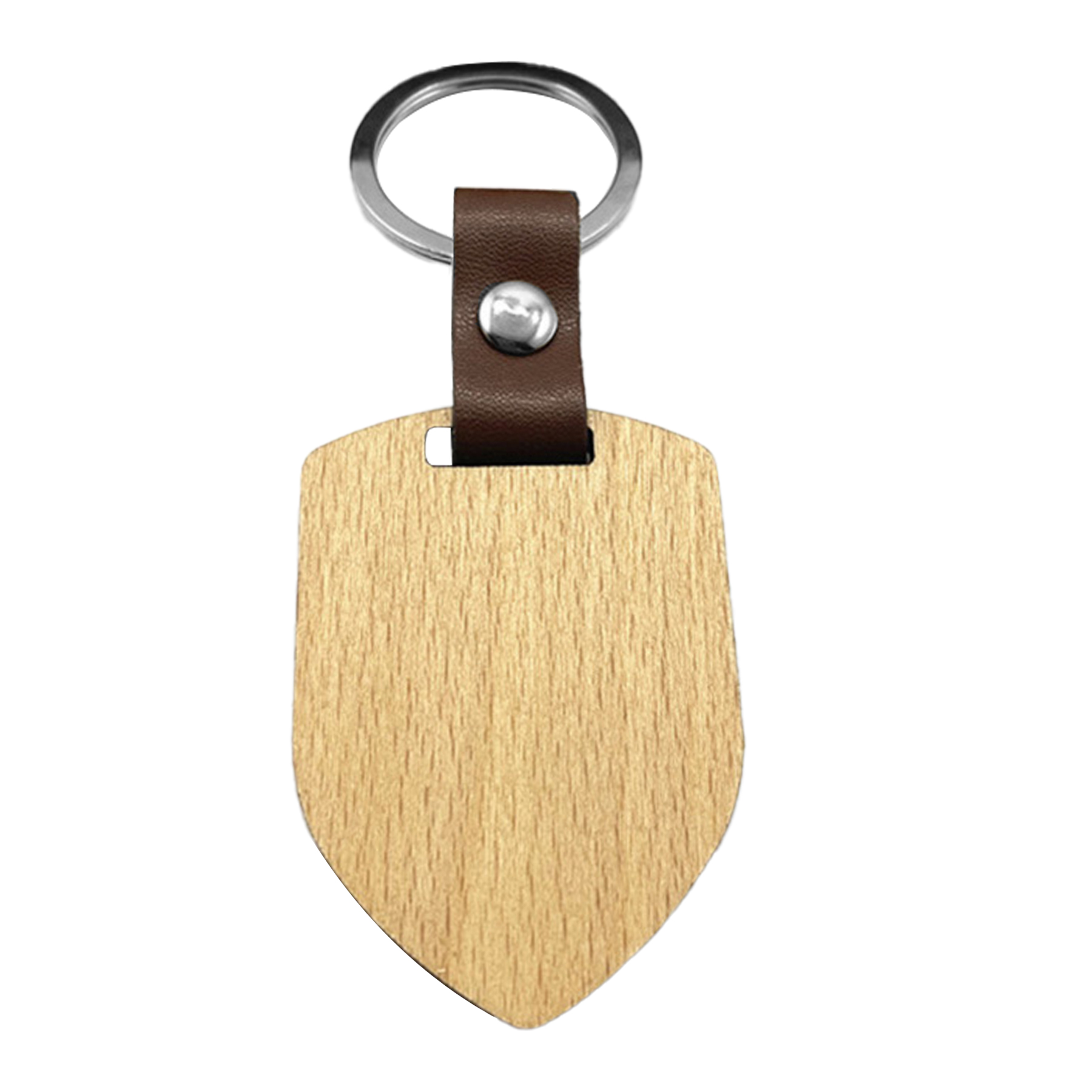Wooden Shield Keychain 3