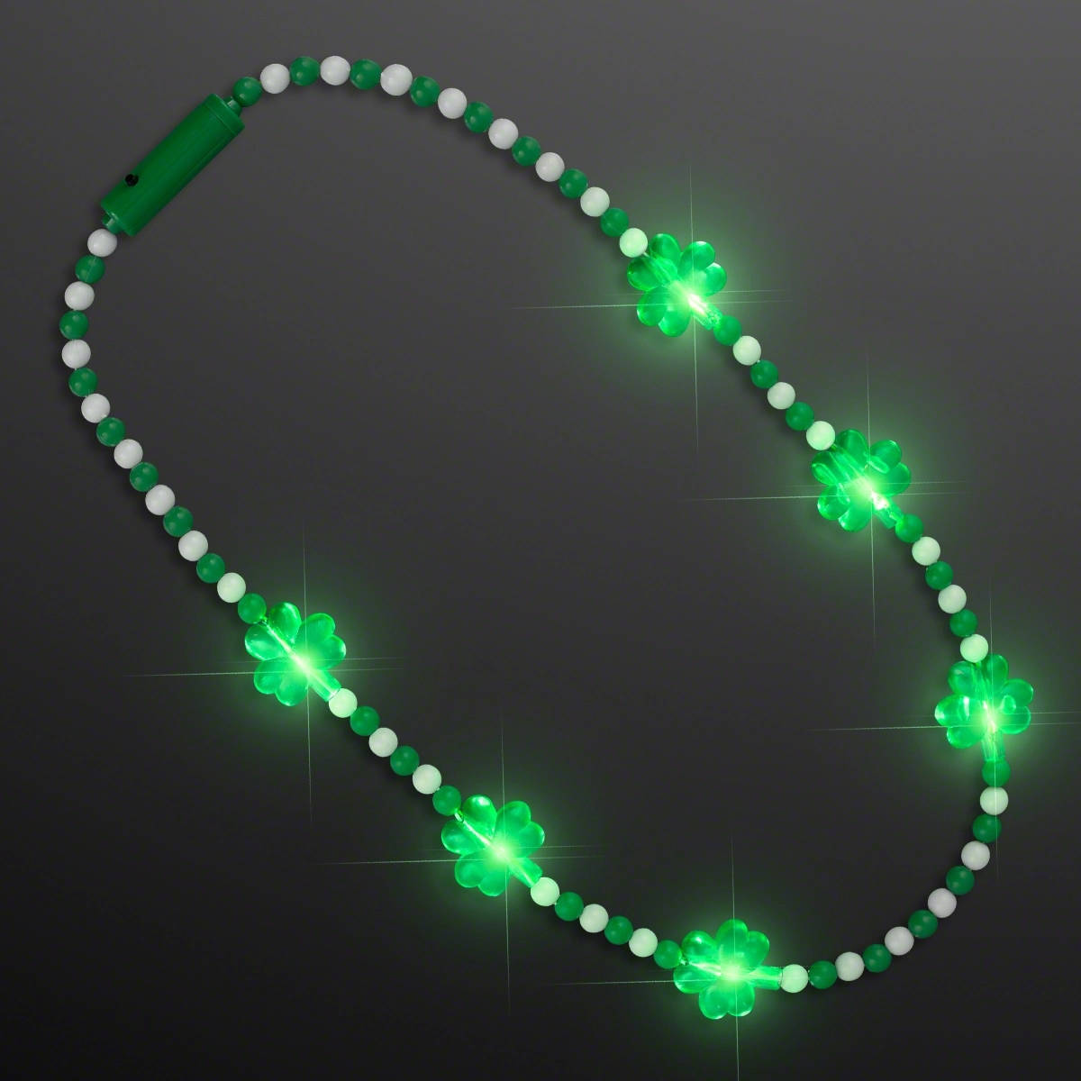 Pretty Light Up Shamrock Bead Necklace 3