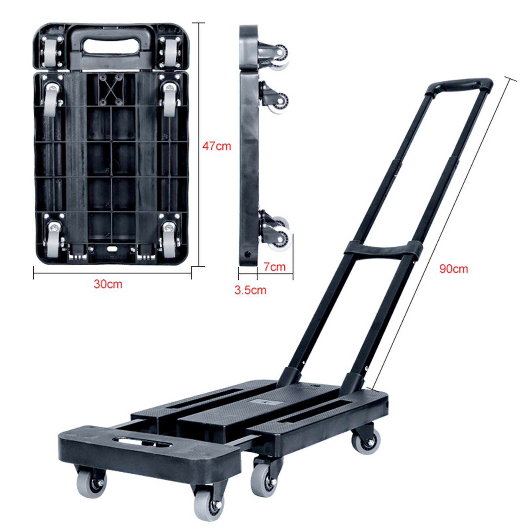 Multifunctional Foldable Trolley Portable Shopping Cart 2
