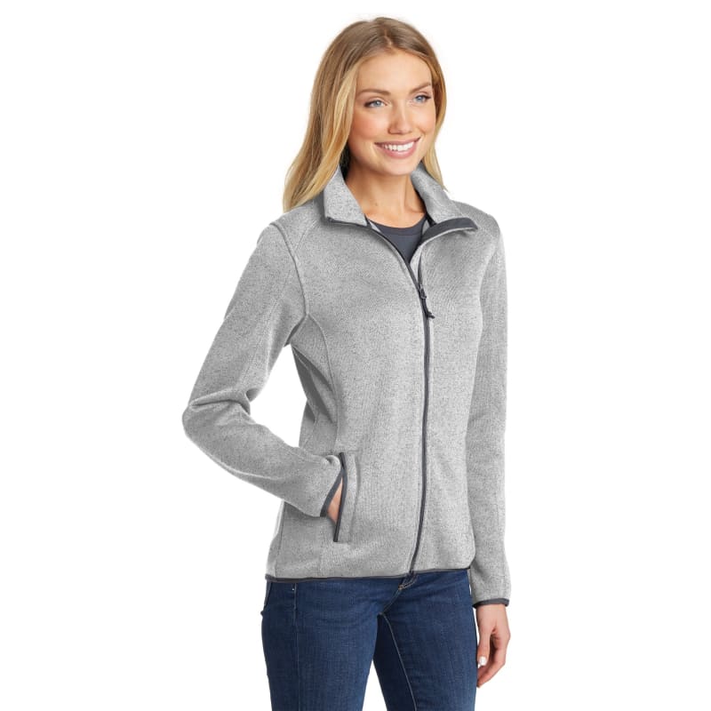 Port Authority Women's Sweater Fleece Jacket. 12