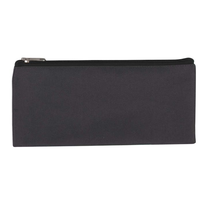Zippered Pencil Pouch Black 1