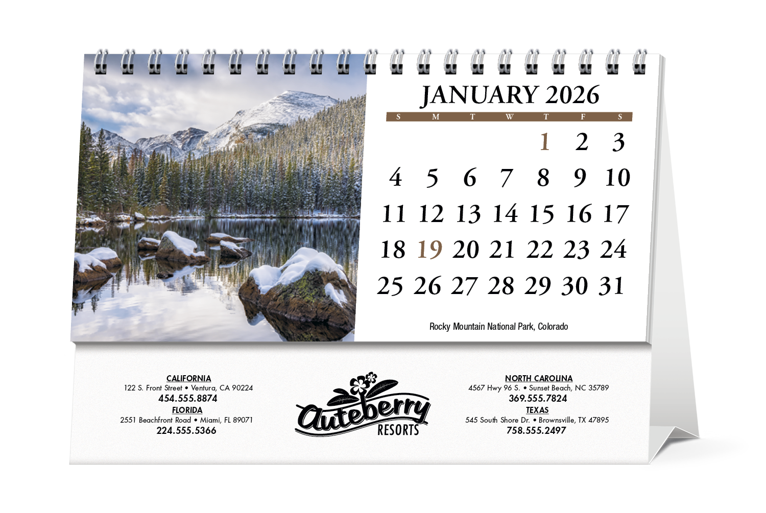HotLine® Products Scenic America® Desk Tent Calendar 14