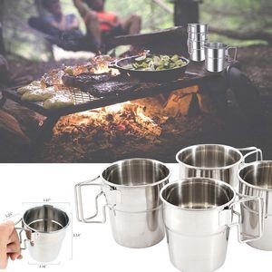 9oz Foldable Handle Stainless Steel Cup 11